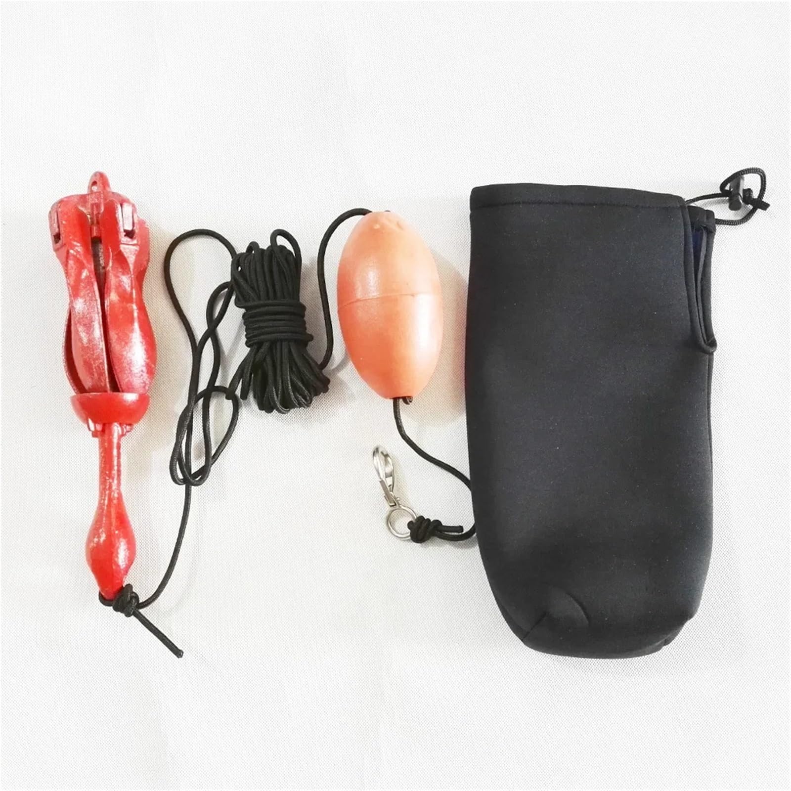 Festmacherleine, 1,5 kg Klapp-Set – 30 Fuß Seilsack-Clip und Markierungsboje – for Schlauchboote, Jetskis, kleine Boote, Kanus, Beiboote