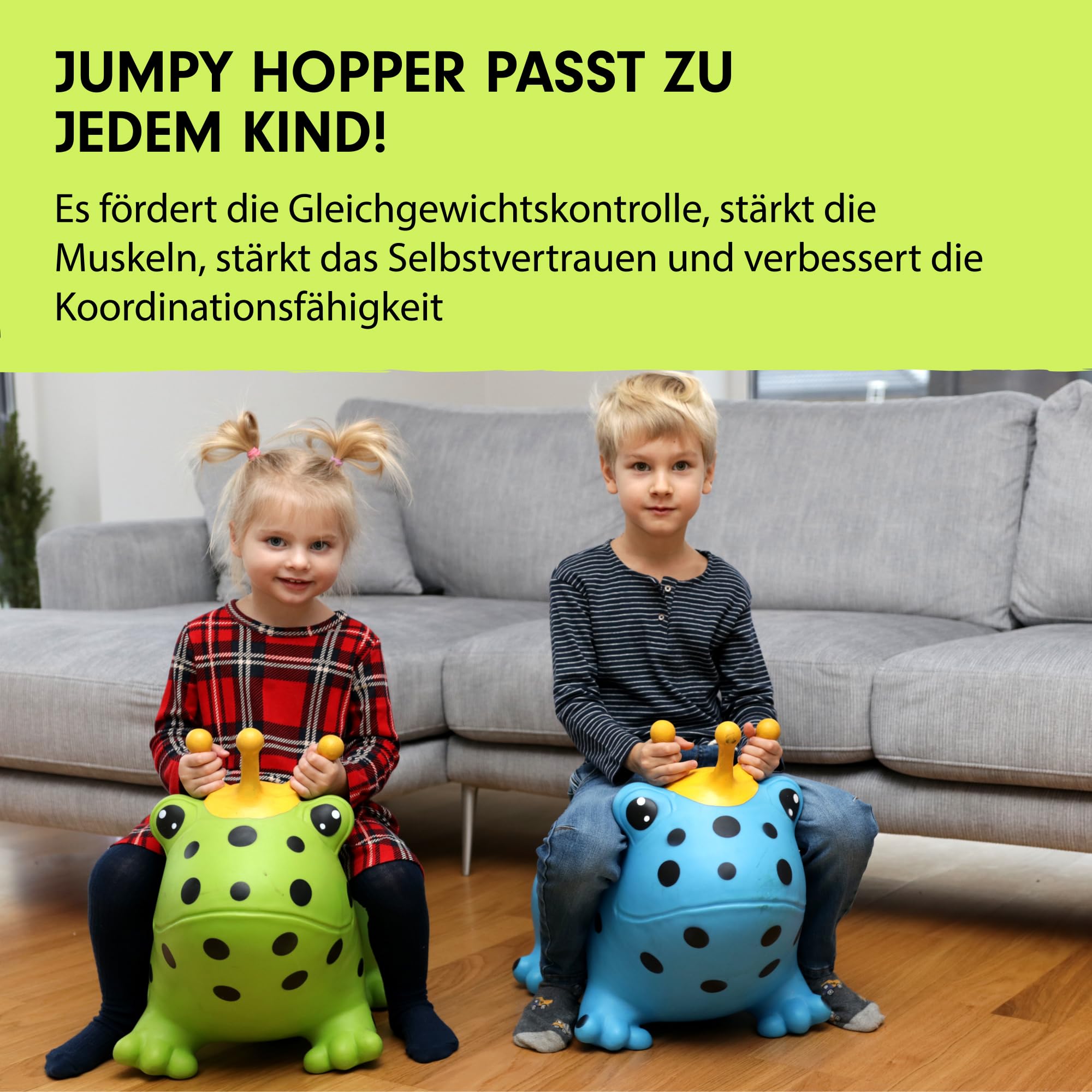Jumpy Hüpftier Frosch, grün