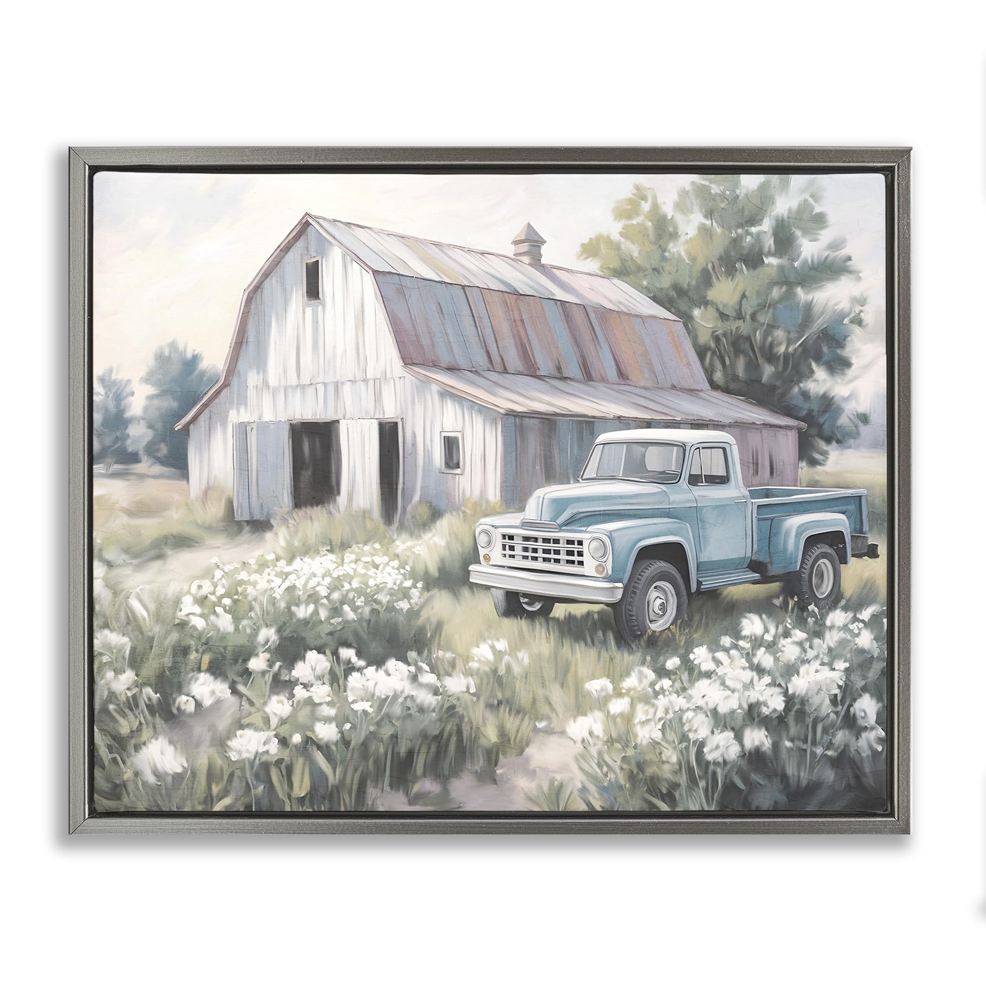 'Pastoral Farm Dreams'| Floating Frame Canvas Art