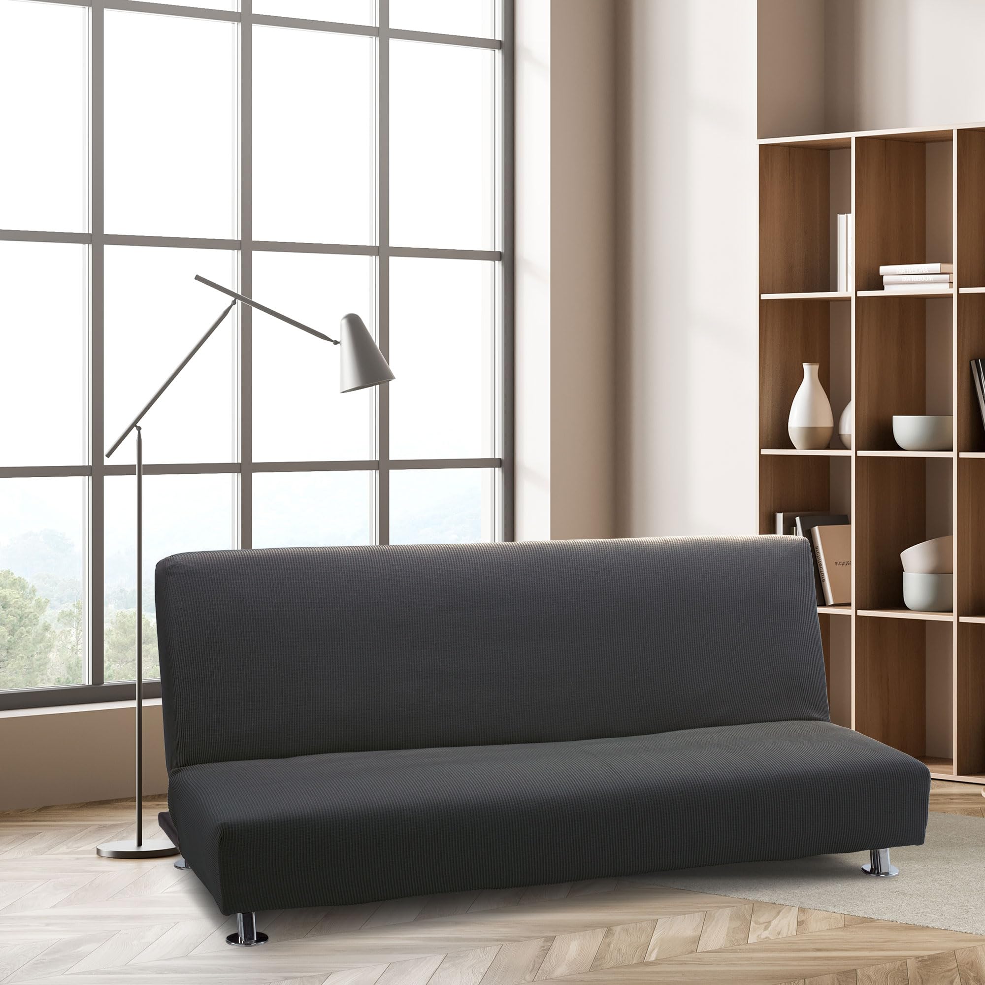 FAVERTI® Housse élastique pour canapé lit clic-clac Trois Places | Modèle Reale | Housse de canapé lit Universelle | Protecteur de qualité en Tissu Jacquard Toucher Coton