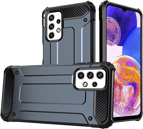 Asuwish Funda para Samsung Galaxy A23 5G4G con protector de pantalla de vidrio templado y accesorios de celda de silicona híbrida delgada y