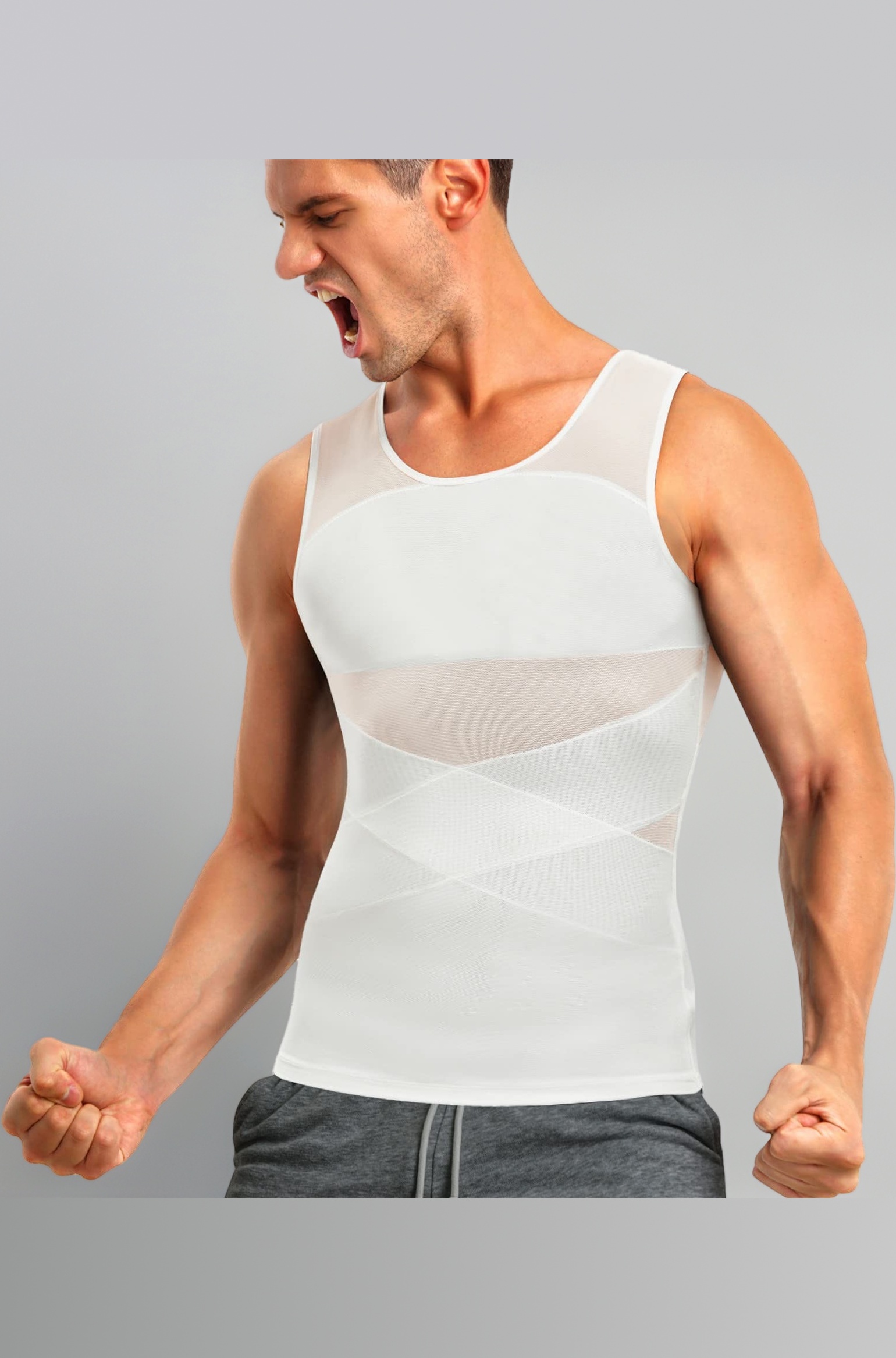 Men's Compression Shirt for Body Shaper Slimming Vest Tight Tummy Underwear Tank Top