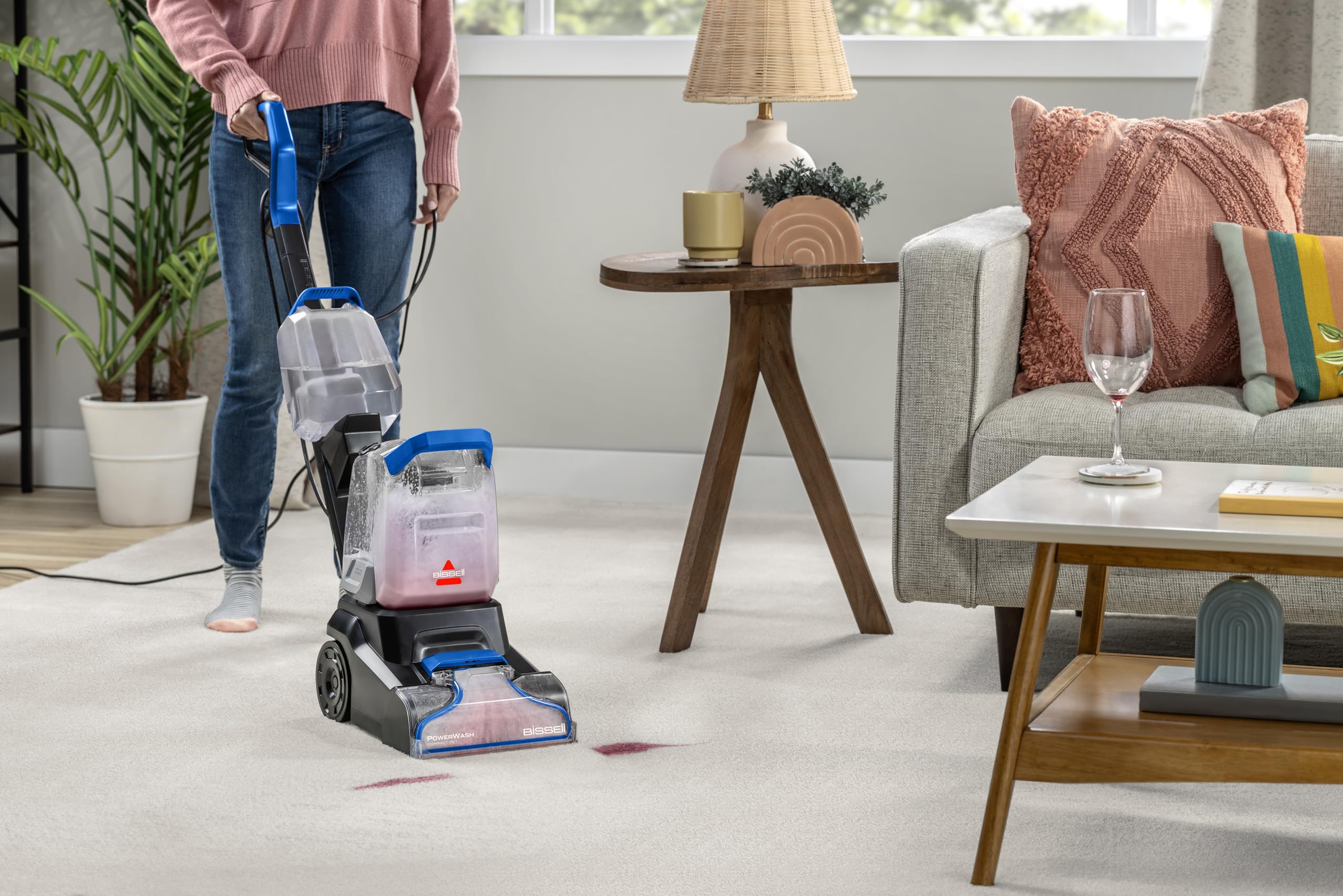 BISSELL PowerWash Compact Pet, Shampouineuse pour Taches et Odeurs d’Animaux, Nettoyeur Canapé Tissu Multisurfaces, Nettoyeur de Tapis, Moquette et Tapisserie, 600W, Portable, Filaire, 4058N