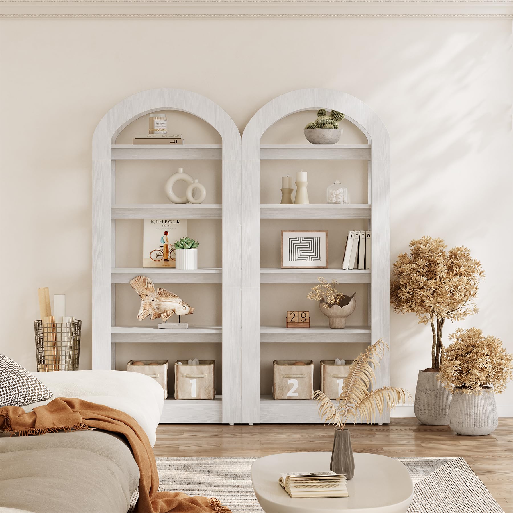 Amazon.com: LITTLE TREE 5-Tier Bookshelf, Arch-Shaped Racks, Tall