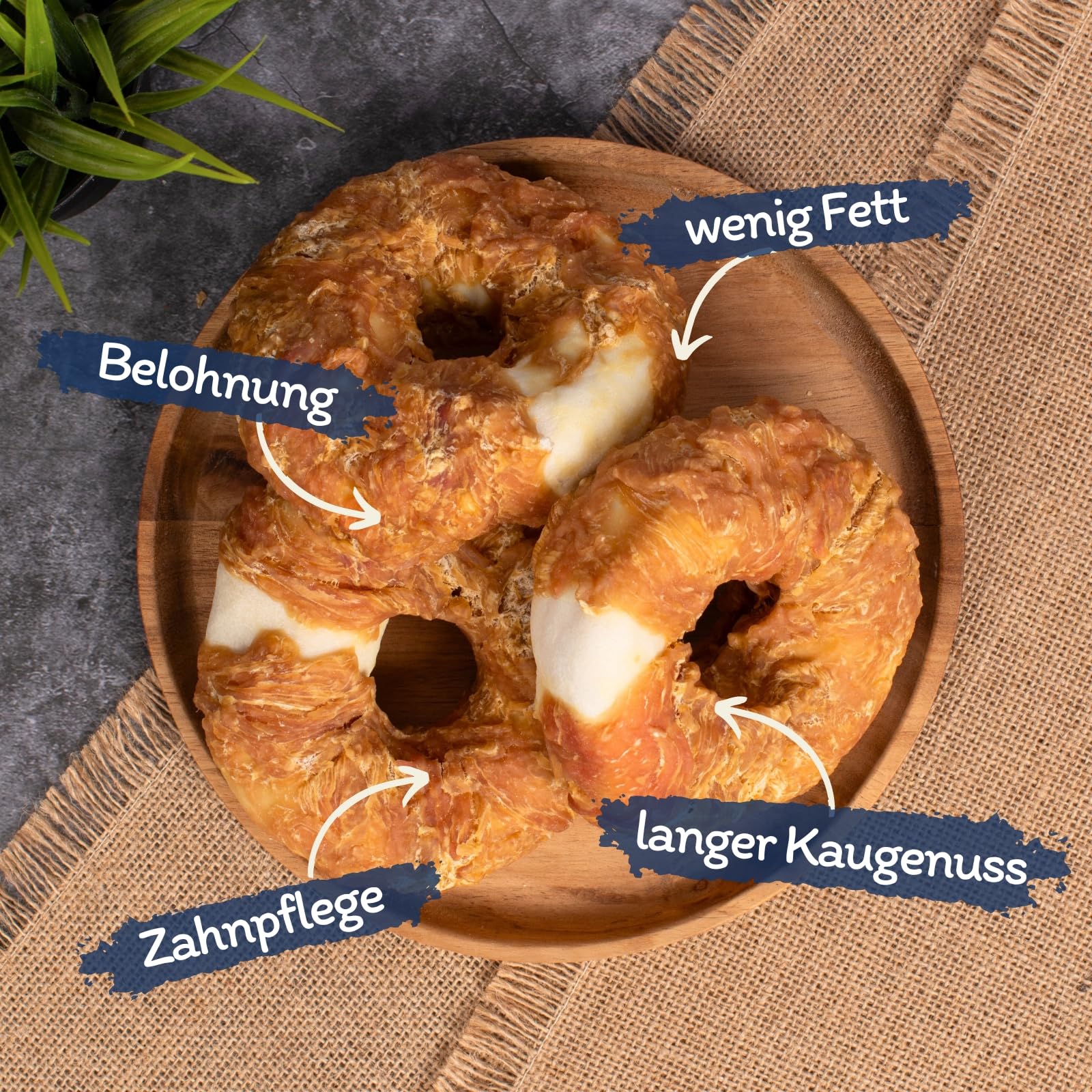 Lyra Pet® 5 kg Kauringe mit Hühnerbruststreifen - Kausnack für Hunde | Leckerli für Hunde - Kauartikel aus Rinderhaut mit Huhn - Proteinreiche Belohnung - Gut bekömmliches, fettarmes Hundefutter