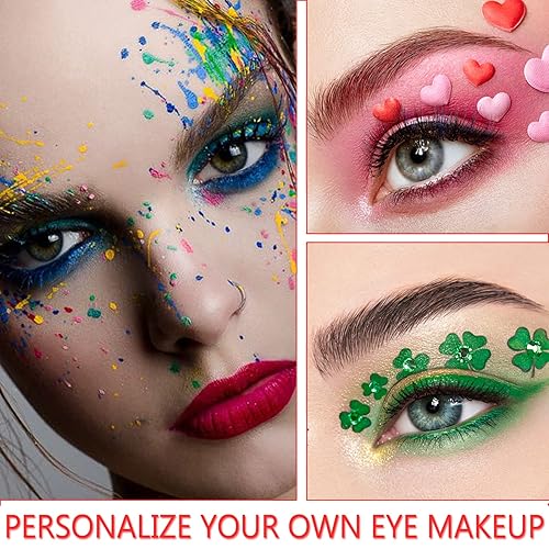 Miniatura 6 de CAHIUYOA Lápiz delineador de ojos azul, 3 unidades, delineador de ojos metálico, kit de delineador de ojos perlado, sombra de ojos brillante,