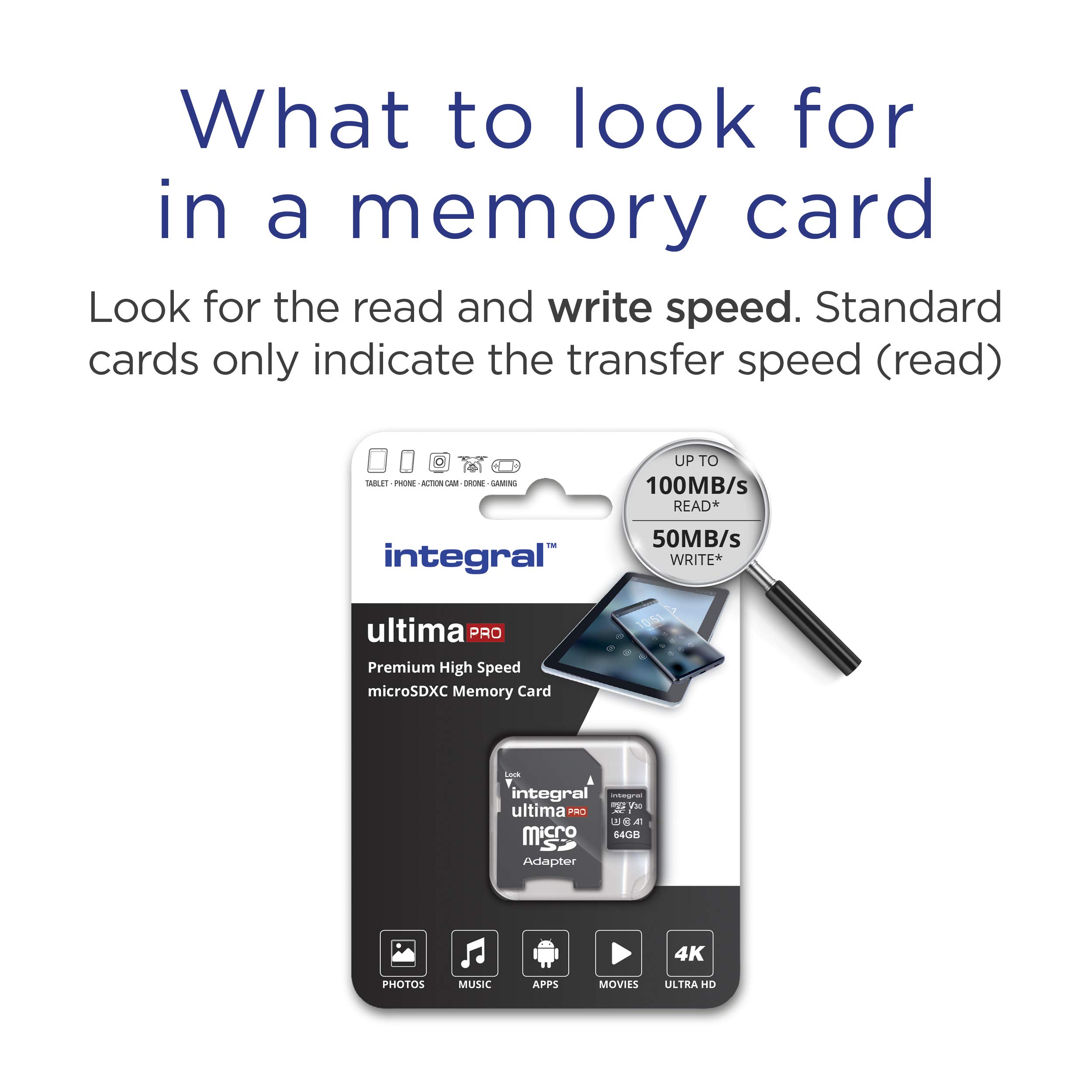 Integral Confezione da 2 schede SD da 64 GB con custodia protettiva in metallo a 6 slot - Video 4K Ultra-HD Premium ad alta velocità fino a 100 MB/ s in lettura