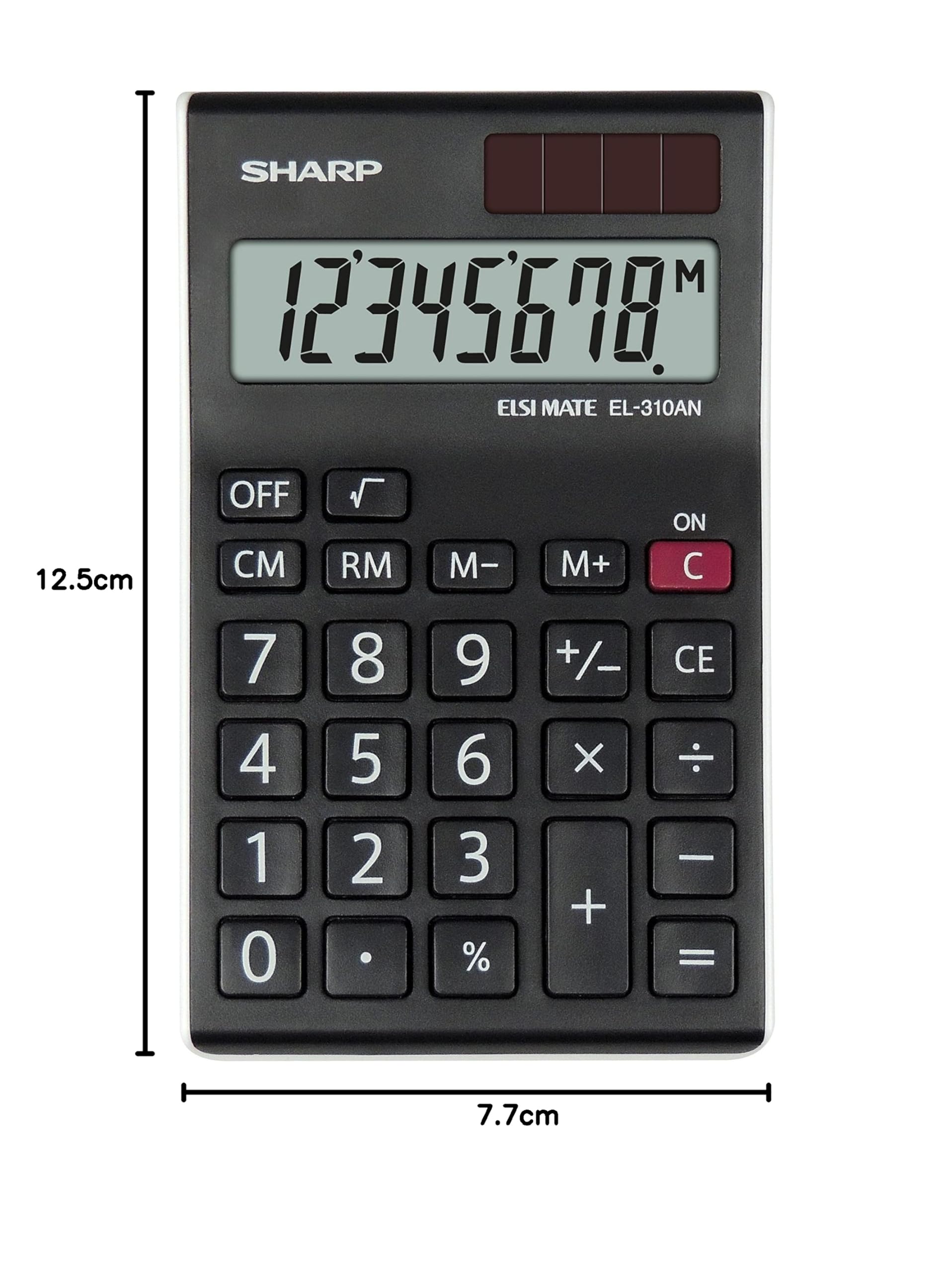 Sharp EL-310ANWH biurowy kalkulator półpulpitu - czarny/biały