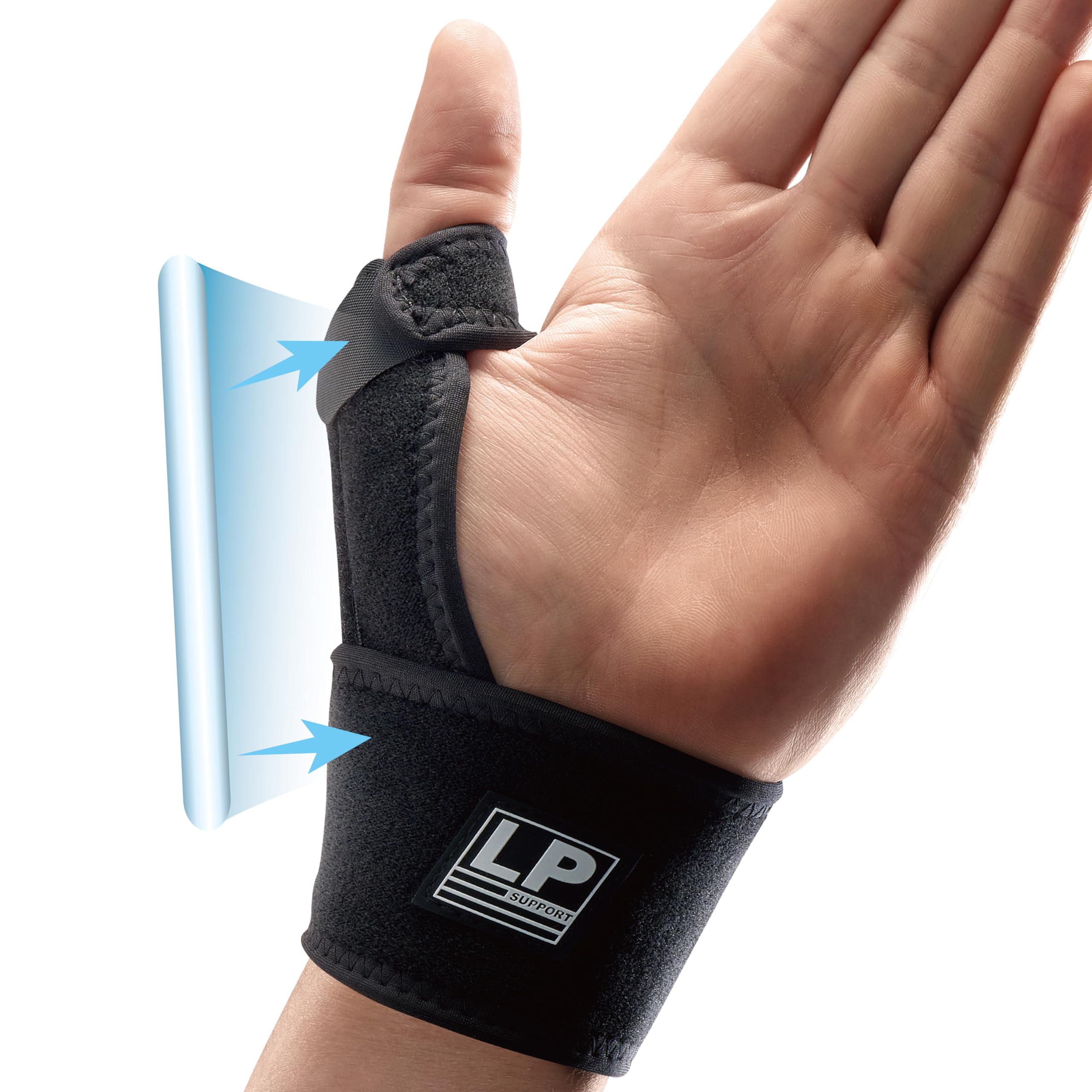 LP 563CA Thumb Splint Stabilizer – Adjustable Wrist Brace Support for Sprained Pain Relief, de Quervain's Tenosynovitis, Arthritis, Tendonitis & Trigger Finger – Fits Left & Right Hand, One Size (1 Pack)