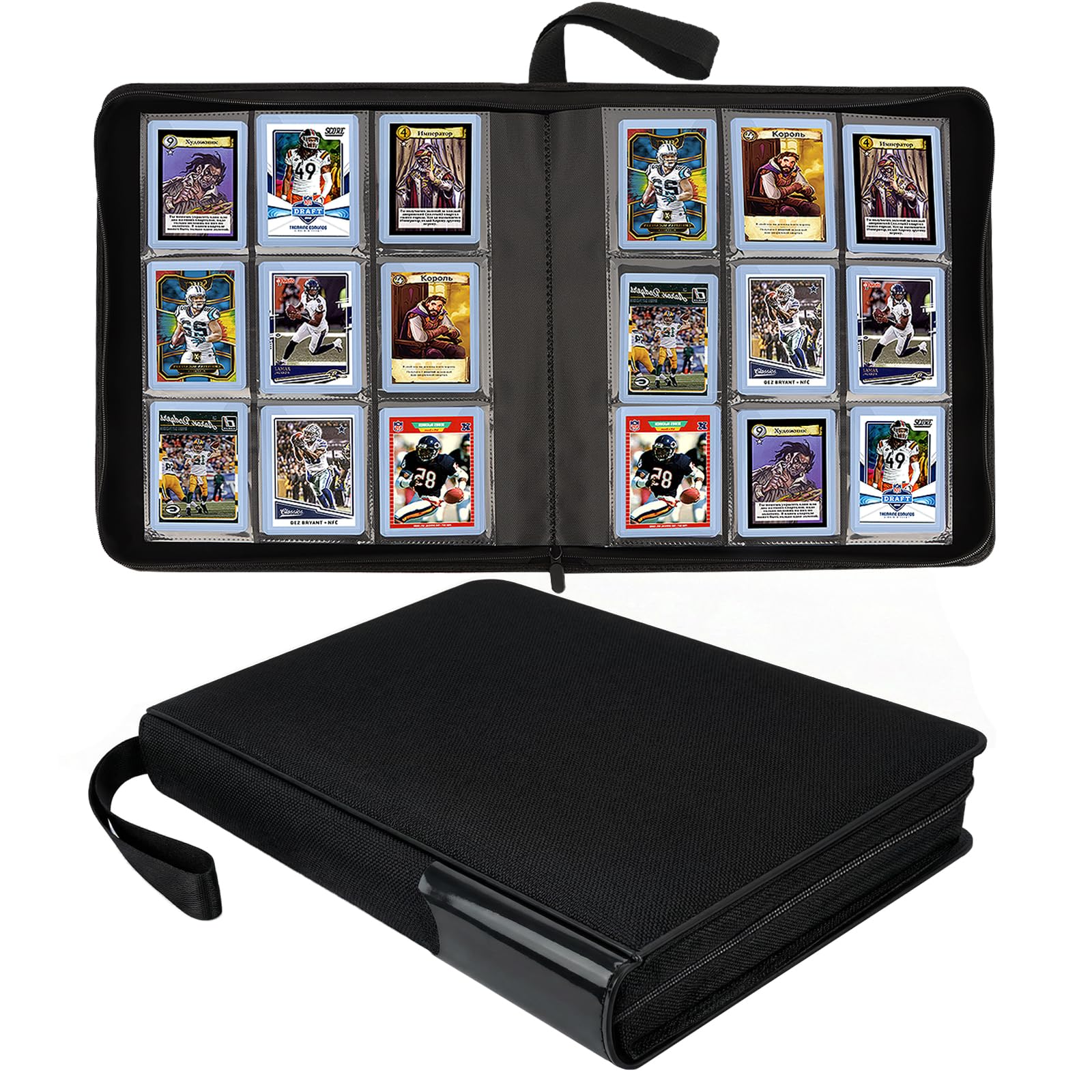 Duży album na karty kolekcjonerskie na 288 Top Loader, 9 przegródek na karty, wodoszczelny poliuretan, uchwyt na karty kolekcjonerskie, 3" x 4", Top Loader, TCG, MTG, zdjęcia, karty sportowe