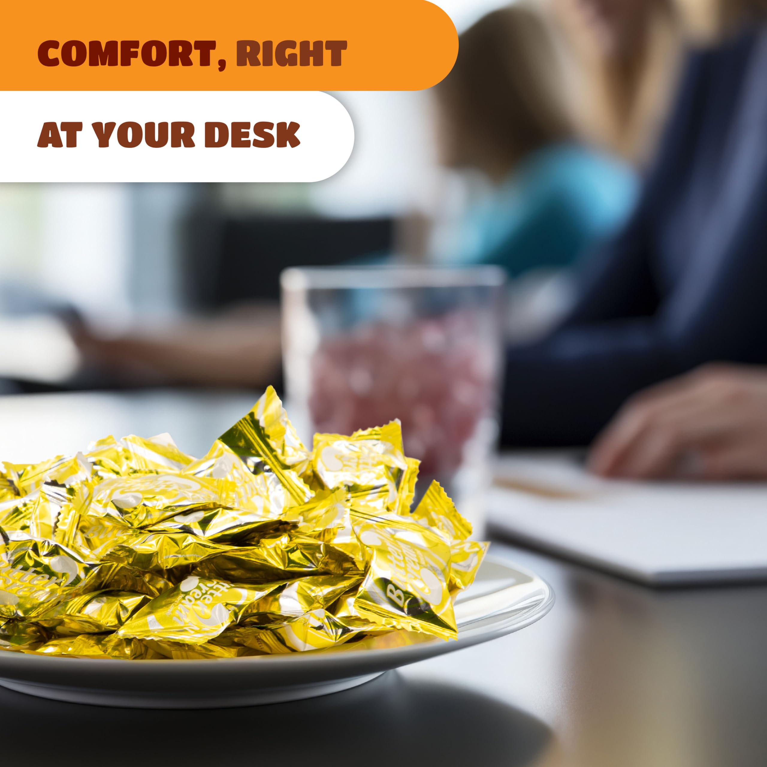 Butter N Cream Hard Candy - 3 Pound Bulk Pack - Gold Wrapped Hard Candy Individually Wrapped - — view 5