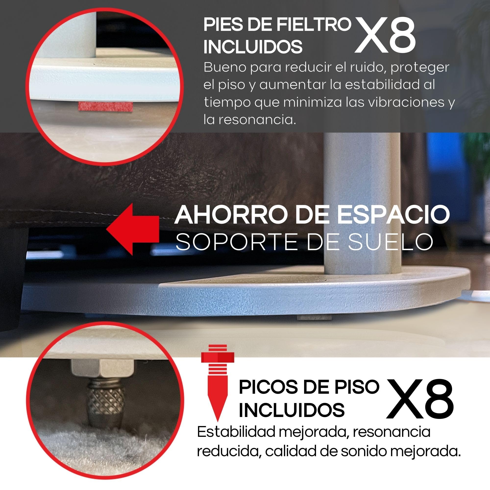 One / ERA100 - Soporte de Suelo (2 Unidades), Color Blanco | Compatible con Sonos One, Gen 2, Play:1, SL | Diseño a Prueba de Futuro también Compatible con ERA 100, diseñado por Sound Bass UK. Doble