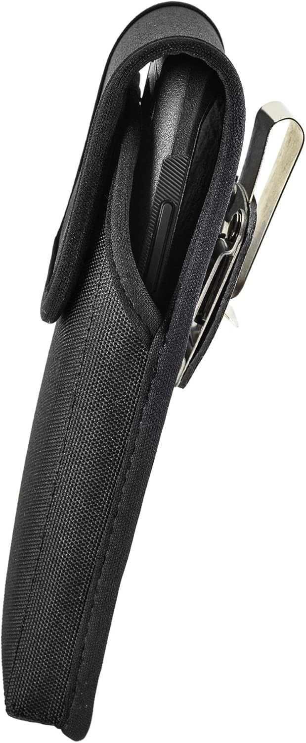 Turtleback Belt Clip Case Compatible with Samsung Galaxy Note 8 w/OB Commuter case Black Vertical Holster Nylon Pouch with Heavy Duty Rotating Belt Clip