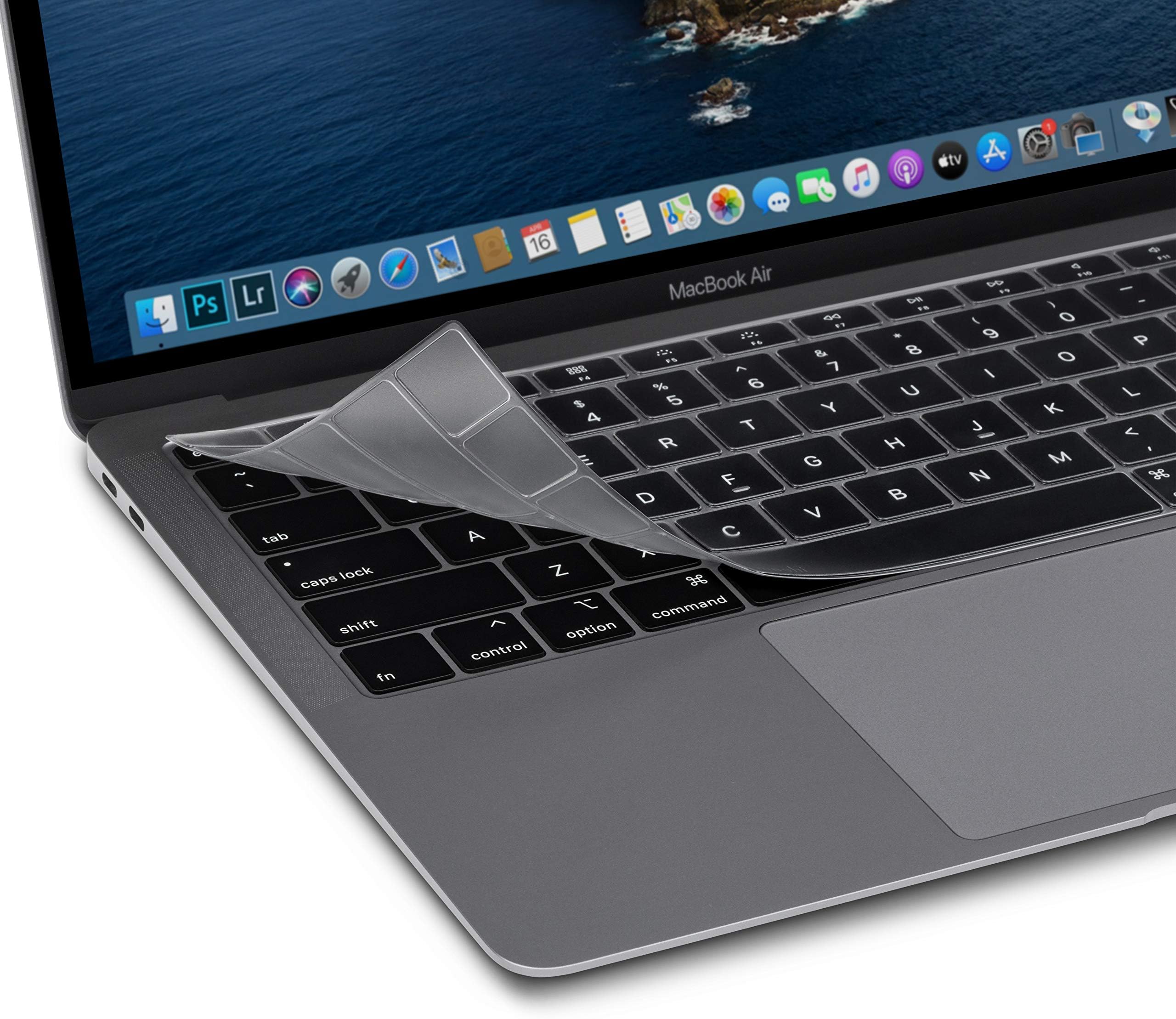 MoshiClearGuard Keyboard Protector for MacBook Air 13" (2020/US Layout), 0.1 mm Thin, Washable & Reusable, Non-Toxic, High Transparency, for MacBook Air 13" 2020 (A2179)