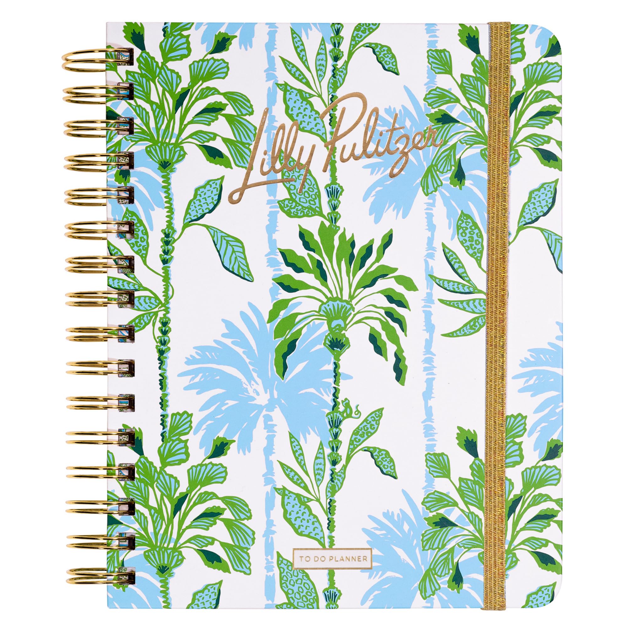 Lilly Pulitzer Undatierter To-Do-Planer, Hardcover-Tagesplaner, persönlicher Organizer mit Stundenplänen und Notizseiten (Swayin in the Breeze)