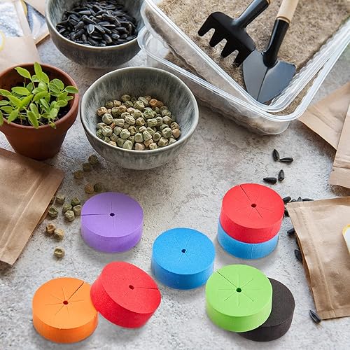 Miniatura 6 de Lallisa Paquete de 240 collares de clon de neopreno de 2 pulgadas, insertos de espuma hidropónica coloridos, insertos de clonación de espuma para