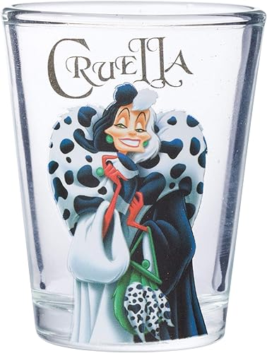 Miniatura 6 de Silver Buffalo Disney Villains Queen Cruella Malificent y Ursula paquete de 4 mini vasos de 1 onza