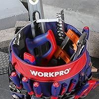 Vista 2 de WORKPRO Bucket Tool Organizer with 51 Pockets Fits to 3.5-5 Gallon Bucket (Tools Excluded)