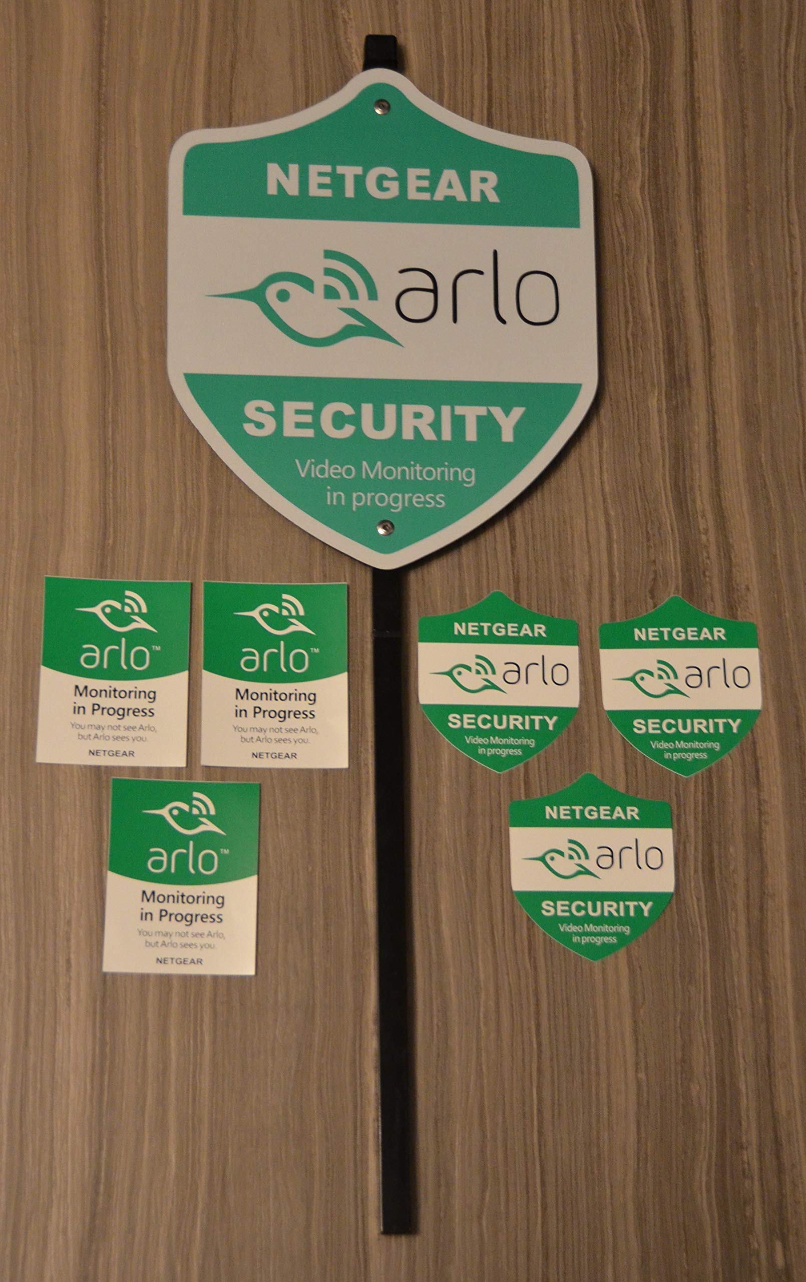 Arlo Yard Security Sign, 8 yr Weatherproof Reflective Aluminum Construction, 6 Window/Door Stickers by 3M Included