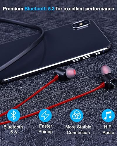 Miniatura 2 de NANAMI Auriculares Bluetooth, auriculares inalámbricos Bluetooth 5.3, IPX7 impermeables, auriculares intrauditivos con micrófono, auriculares con