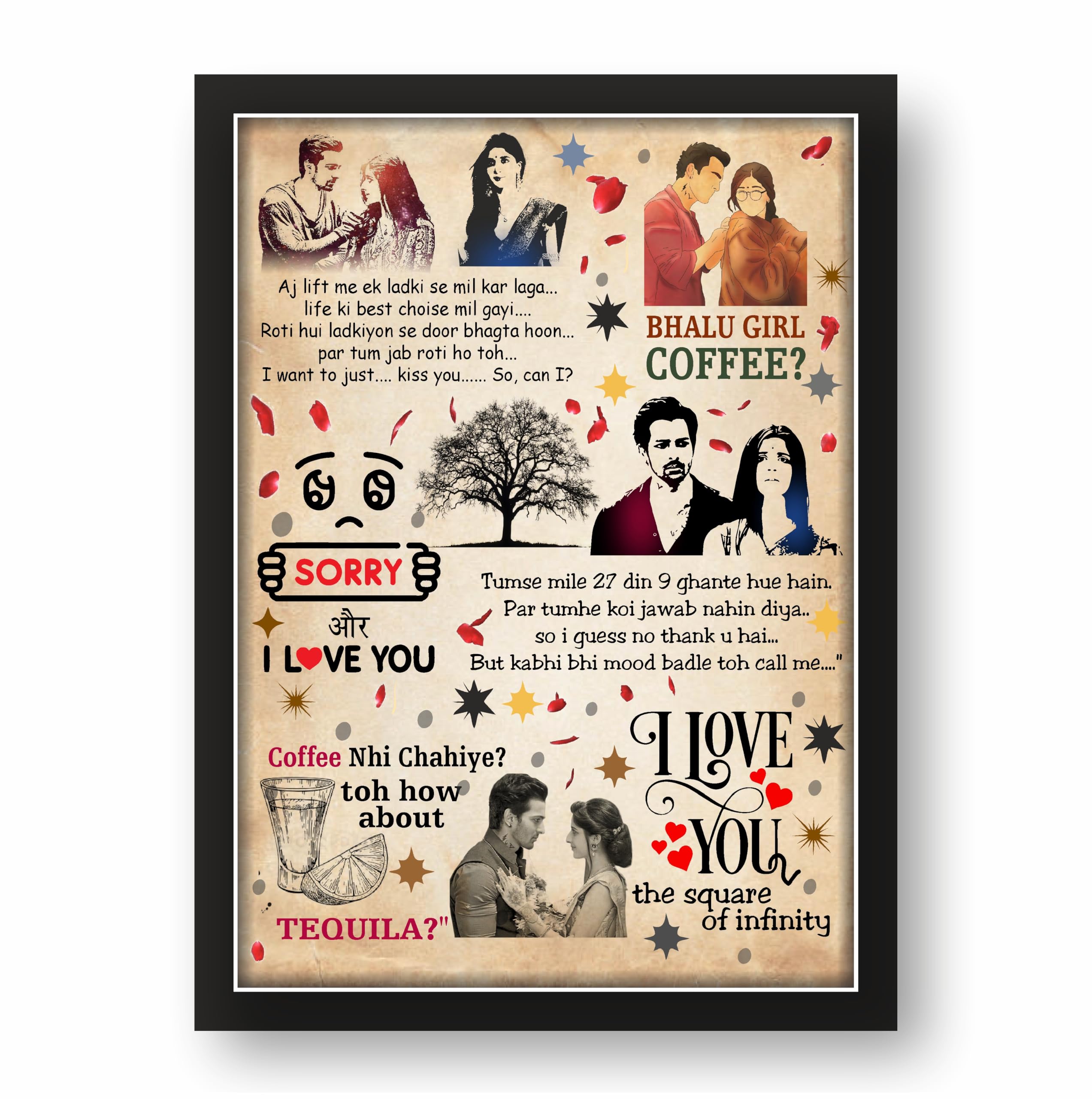 Sanam Teri Kasam Movie Dialogues & Photo Frame – 9.25 x 12.8 inch…