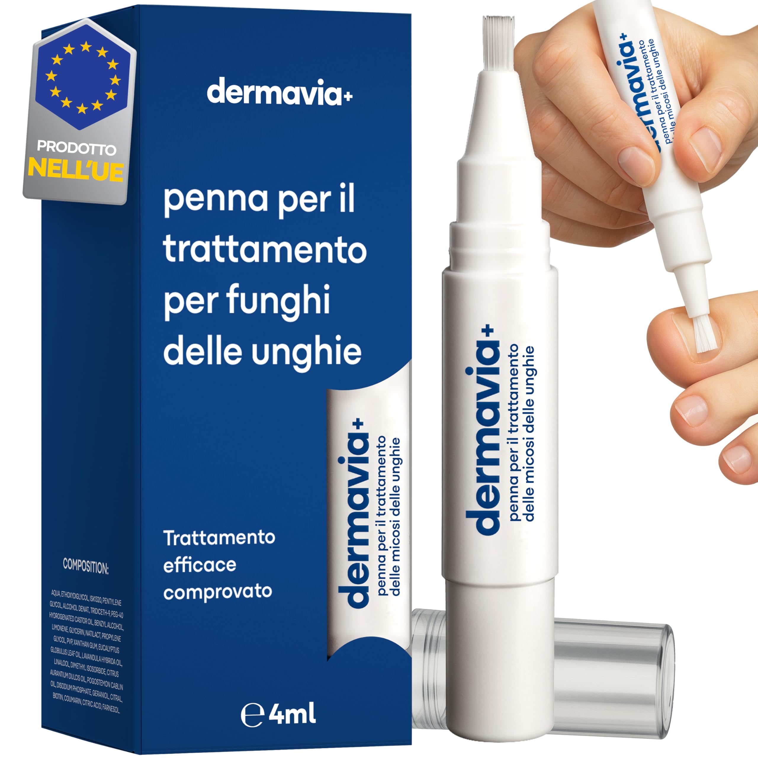 Trattamento per Funghi delle Unghie – Cura il piede d’atleta, la tigna e il prurito – Penna a Torsione 4 ml – Adatto ai diabetici – Trattamento clinicamente testato – Facile da usare