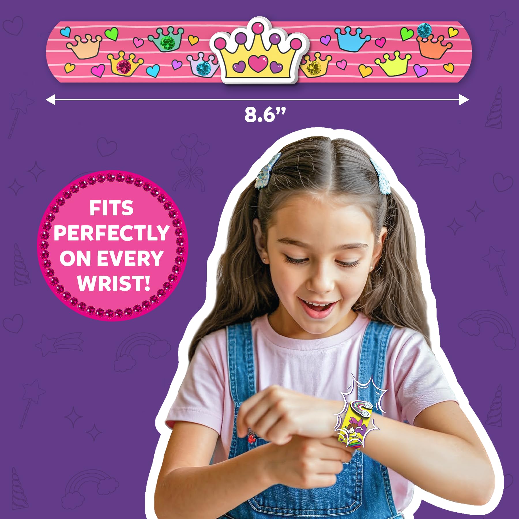 Skillmatics Craft Activity - Snap Bandz, Unicorns & Princesses, DIY Art & Craft Activity, Mess-Free, Creative Kit, 8 Bands (8.6"), Gifts for Girls & Boys Ages 4, 5, 6, 7, 8, 9, 10 - Image 6 thumbnail