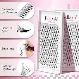Premade Fans Eyelash Extensions 10D Lash Extensions Premade Fans 0.05 0.07 Thickness Pre Fanned Volume Lash Extensions C D Curl by FADLASH (10D-0.07-D, Mix 8-14mm)