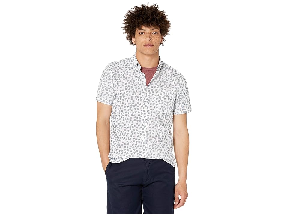 

Ben Sherman Short Sleeve Scattered Scratch Shirt (Snow White) Men's Clothing