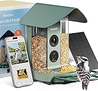 Beako Smart Bird Feeder 4K Camera Solar Powered - AI 10,000+ Species ID, Live Stream, Motion Alerts for Birdwatching
