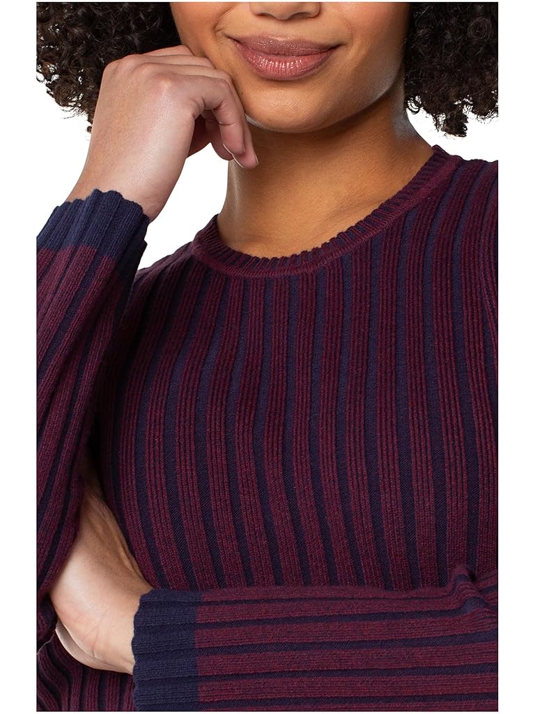 Liverpool Los Angeles Long Sleeve Crew Neck Ribbed Sweater