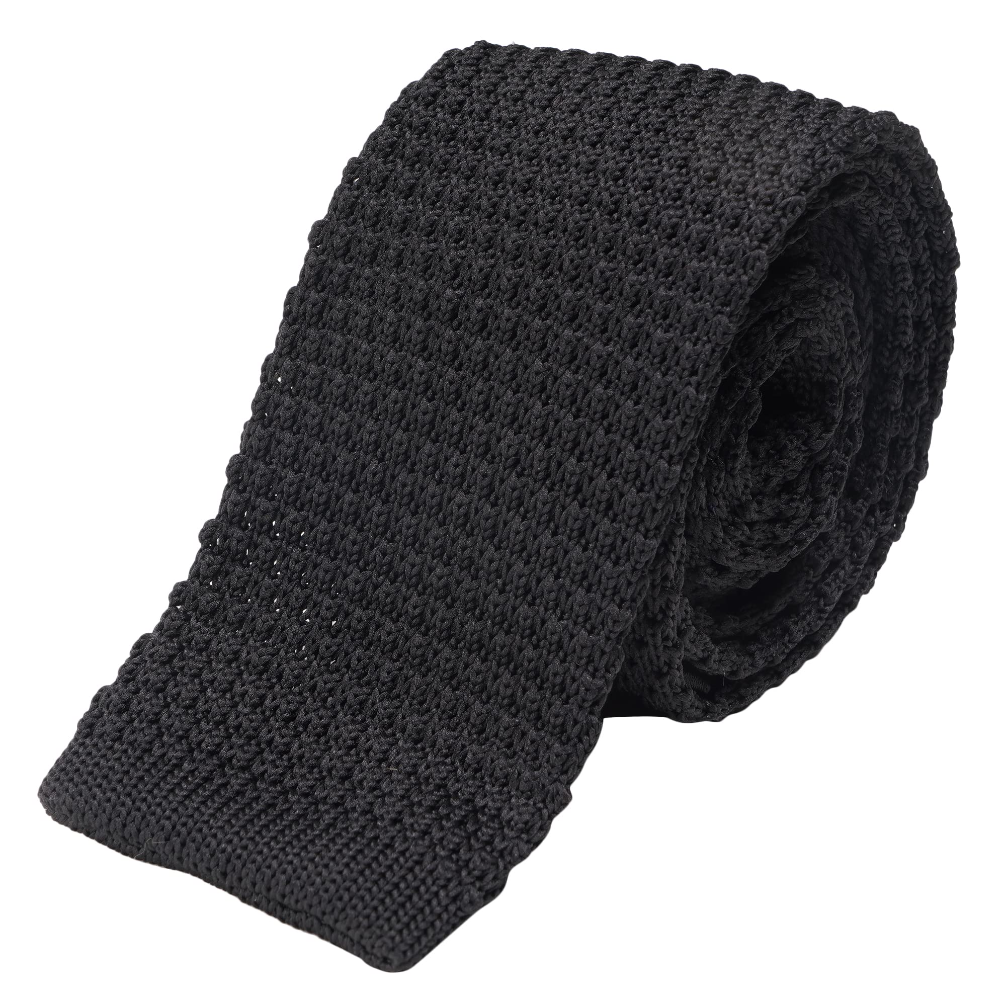 Men's Fashion Knitted Tie, 100% Fine Polyester Knitted Tie, Narrow Skinny Slim &Trending Designer Necktie-image-26