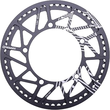 PROWHEEL Universal Bike Chainring,52T/54T/56T/58T/60T BCD 130mm CNC Laser Engraving Bike Chainring with Chain Guard for 6 to 12 Speed MTB,EBike,Road Bike,City Bike,Folding Bike,Cargo