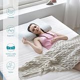 Amazon Basics Surmatelas de Mousse à Mémoire de Forme avec Sangles, 80 x 190 x 5 cm, Blanc - 4