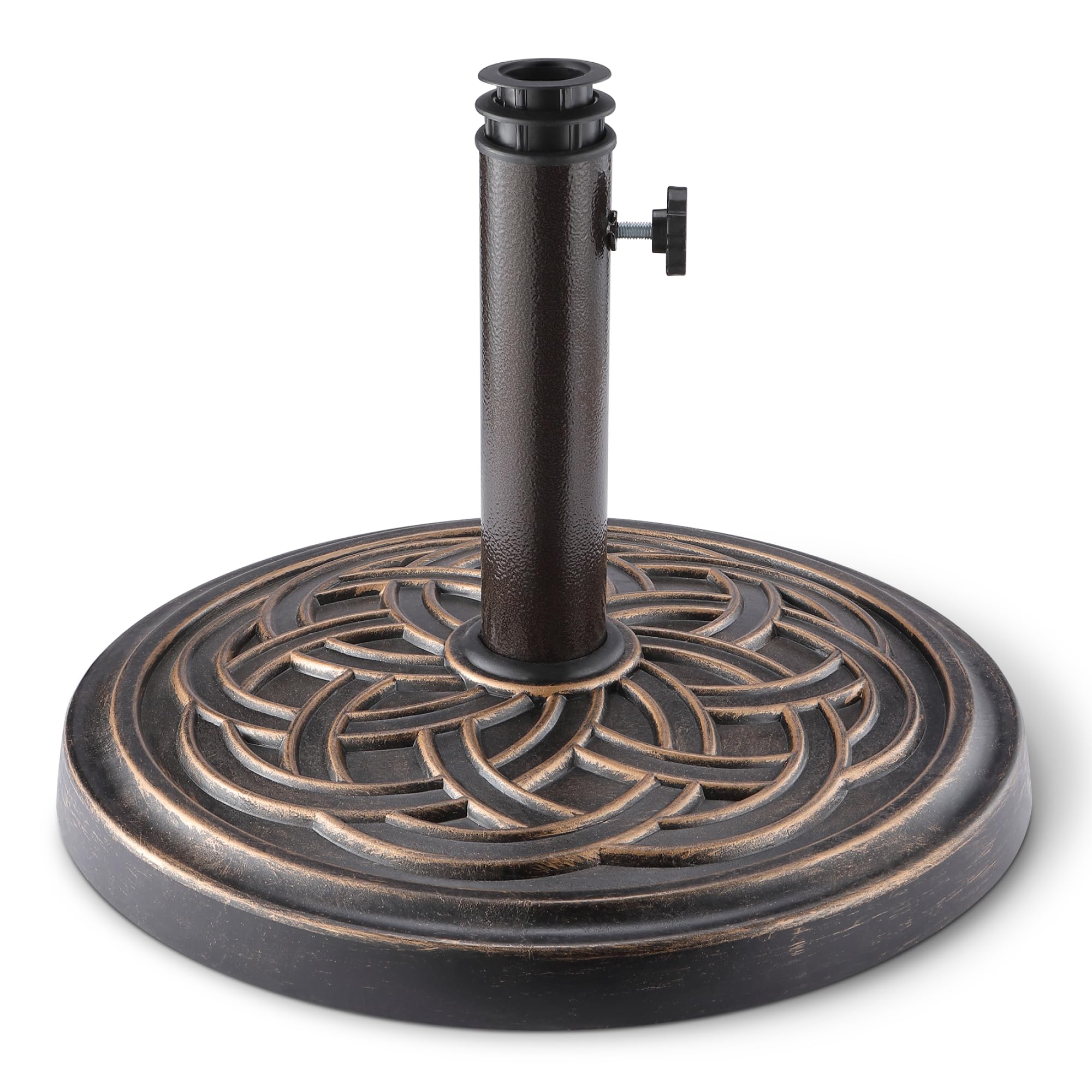 Amazon Basics Adjustable Patio Umbrella Stand, Black, 22 Pounds : Patio, Lawn & Garden