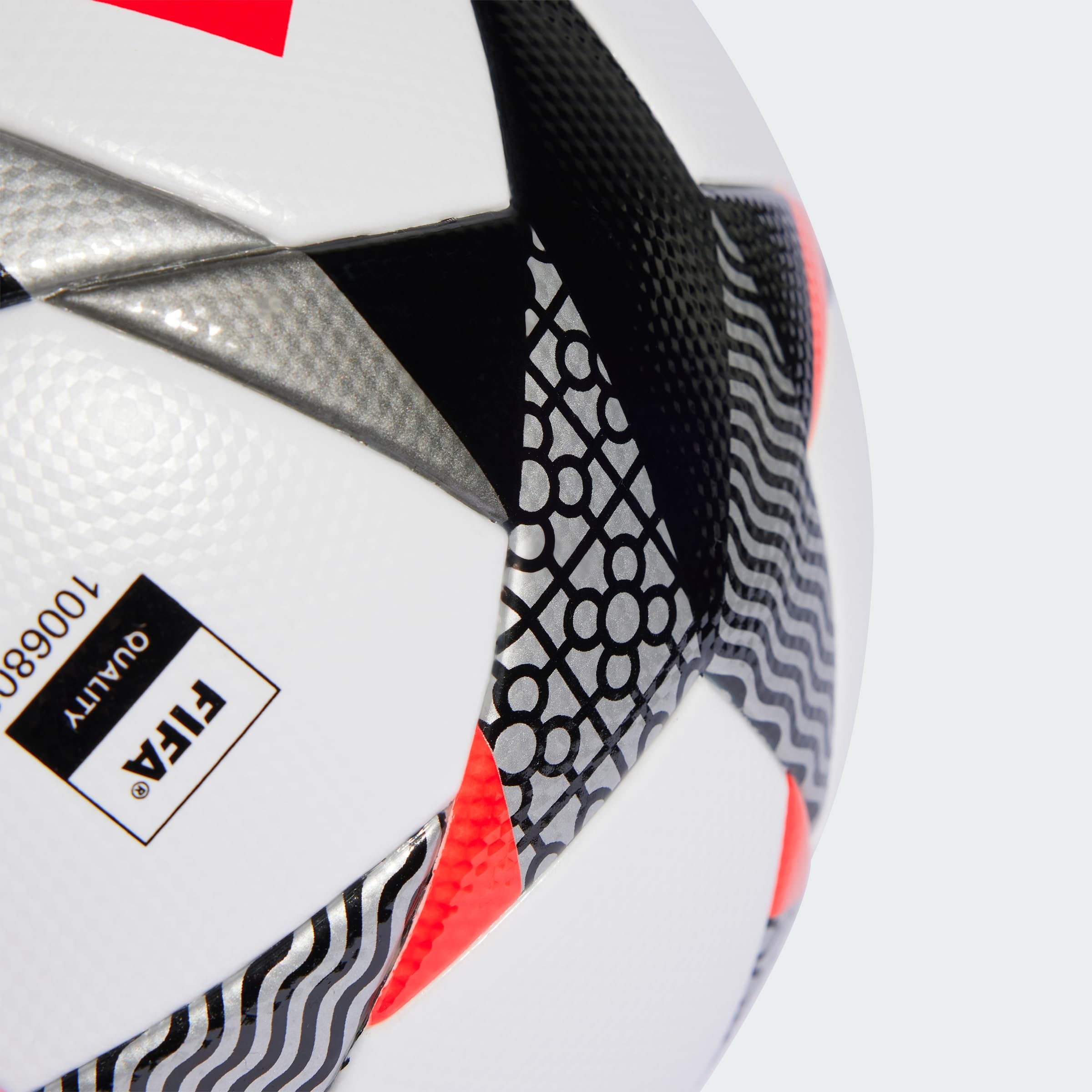 adidas Unisex Balón UWCL League 23/24 Knockout, White/Black/Solar Red, 5