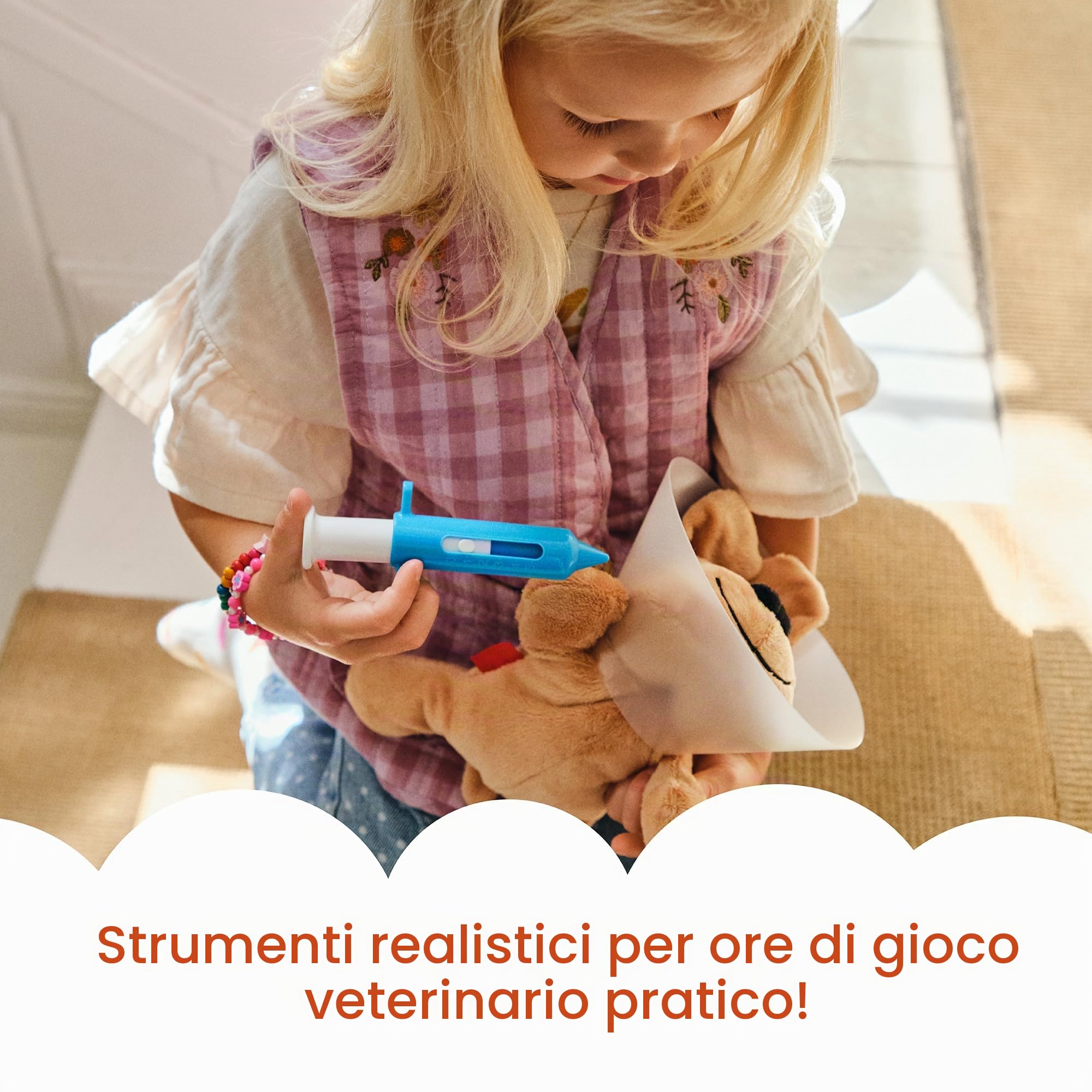 Melissa & Doug Set Per Piccoli Veterinari - Gioco da Veterinari con Attrezzi, Peluche Cane e Gatto, Gioco Educativo, Giochi di Imitazione Montessori per Bambino e Bambina, 3+ Anni