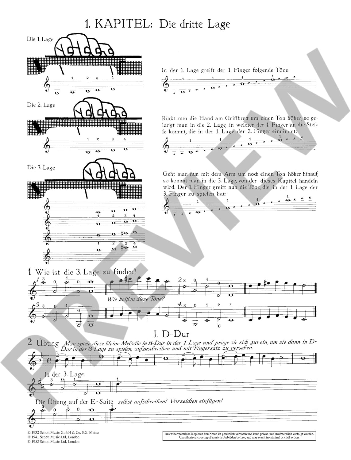 Das Geigen-Schulwerk: Die zweite und dritte Lage mit Einbeziehung der halben Lage. violin.      Sheet music – January 1, 2000