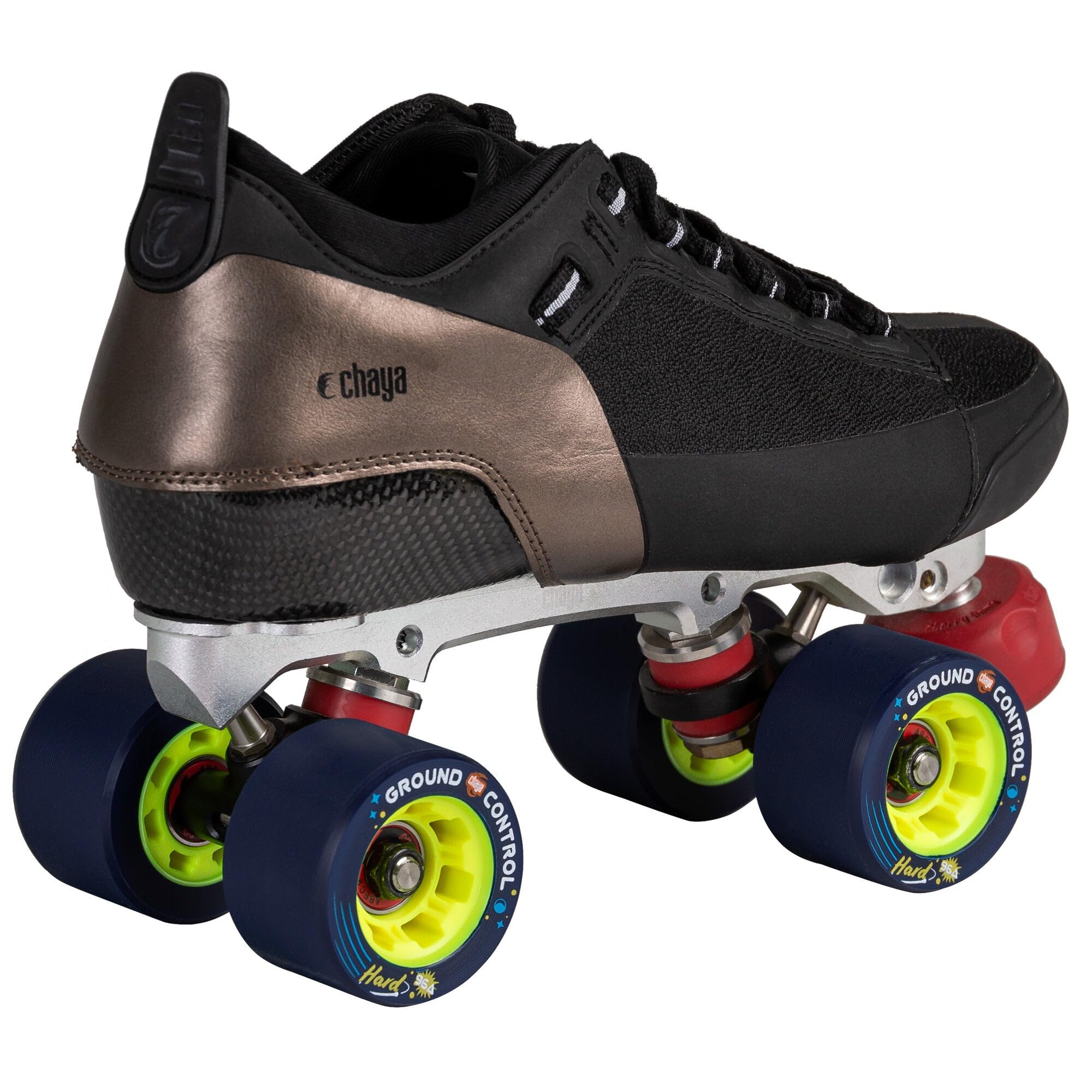 Chaya Patins à roulettes Eclipse - Pour homme et femme - Look rétro - Pour rollers disco - Noir et bronze