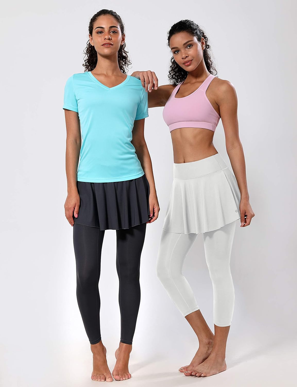 BUBBLELIME 19"/26" XXS-XL Women's UPF 50+ Adjustable Running Skort with Leggings Pockets Active Sport Golf Tennis Skirt
