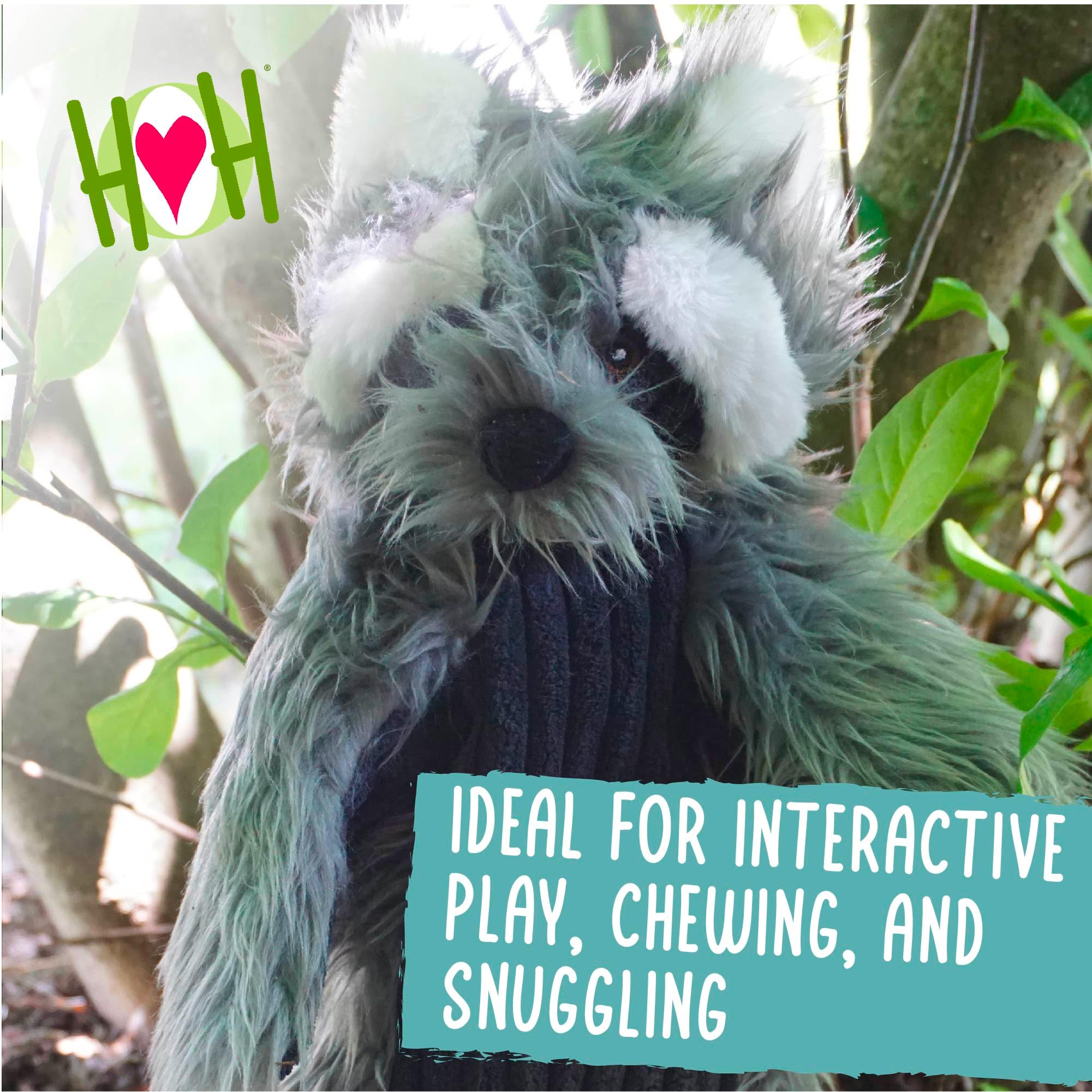 HuggleHounds X-Brace – Jouet interactif en peluche pour les garder occupés, jouet couineur et froissé pour chiens de petite, moyenne et grande taille, corde nouée interne durable, rembourrage minimal
