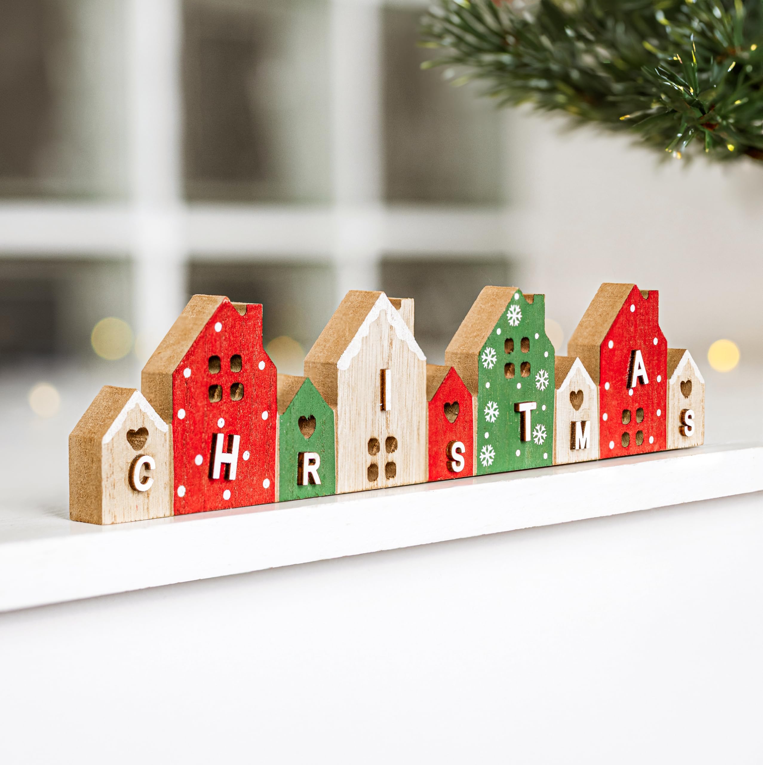 Marco Paul Interiors 29Cm Christmas Home Sign Marco Paul Christmas Decorations Wooden Sign Xmas Decoration Plaque Home Decor Decoration Ornament (29Cm Christmas Home Sign)
