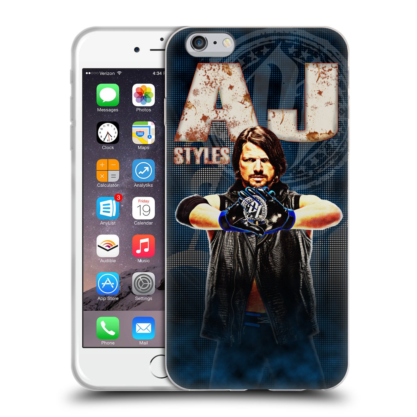 Head Case Designs Officially Licensed WWE AJ Styles Superstars Soft Gel Case Compatible With Apple iPhone 6 Plus/iPhone 6s Plus