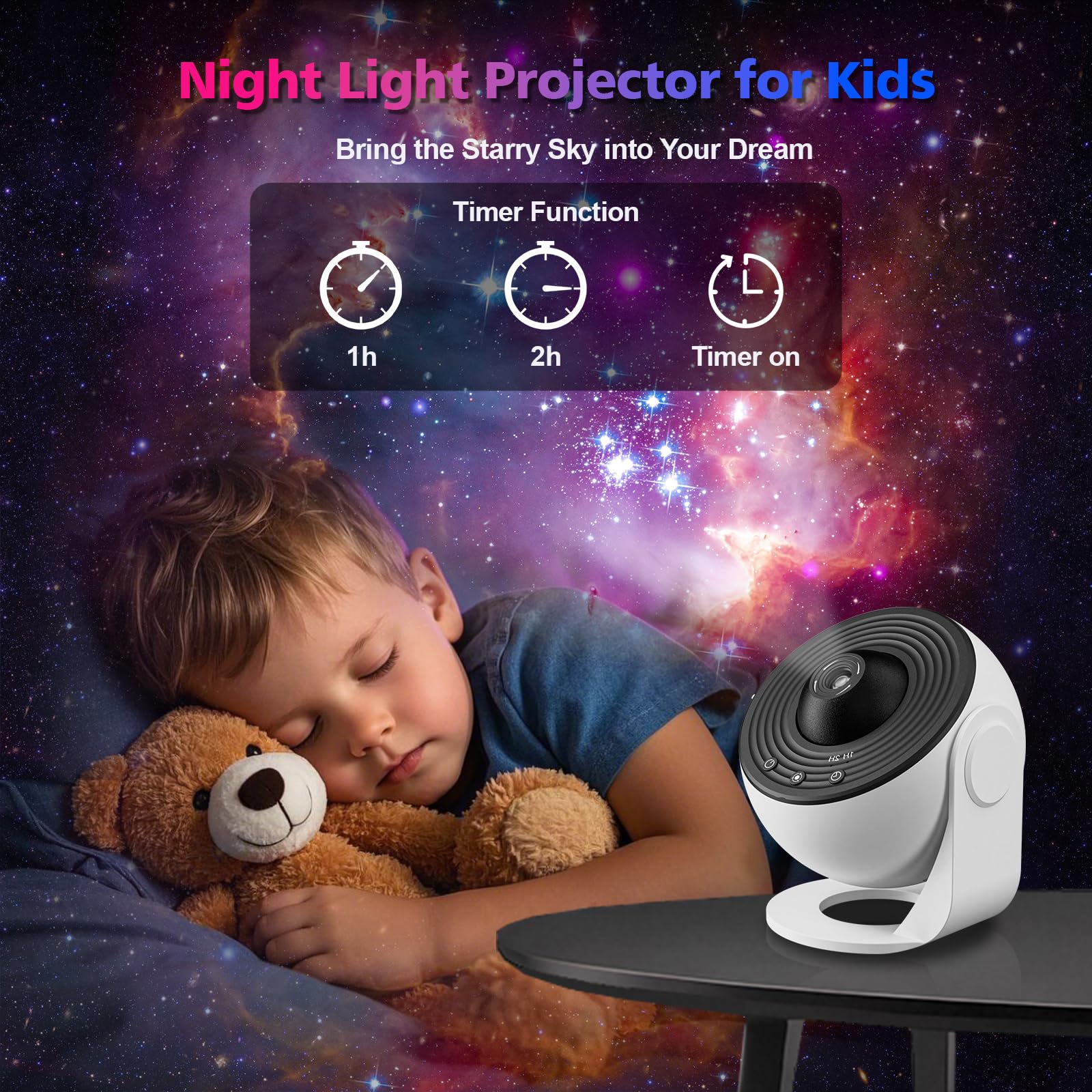 AGSTMG Proiettore Stellare Soffitto 13 in 1 Proiettore Planetario Galassia Luce Notturna Proiettore Cielo Stellato con Sistema Solare Luna Nebulosa Galassia Proiettore con timer per Bambini Adulti