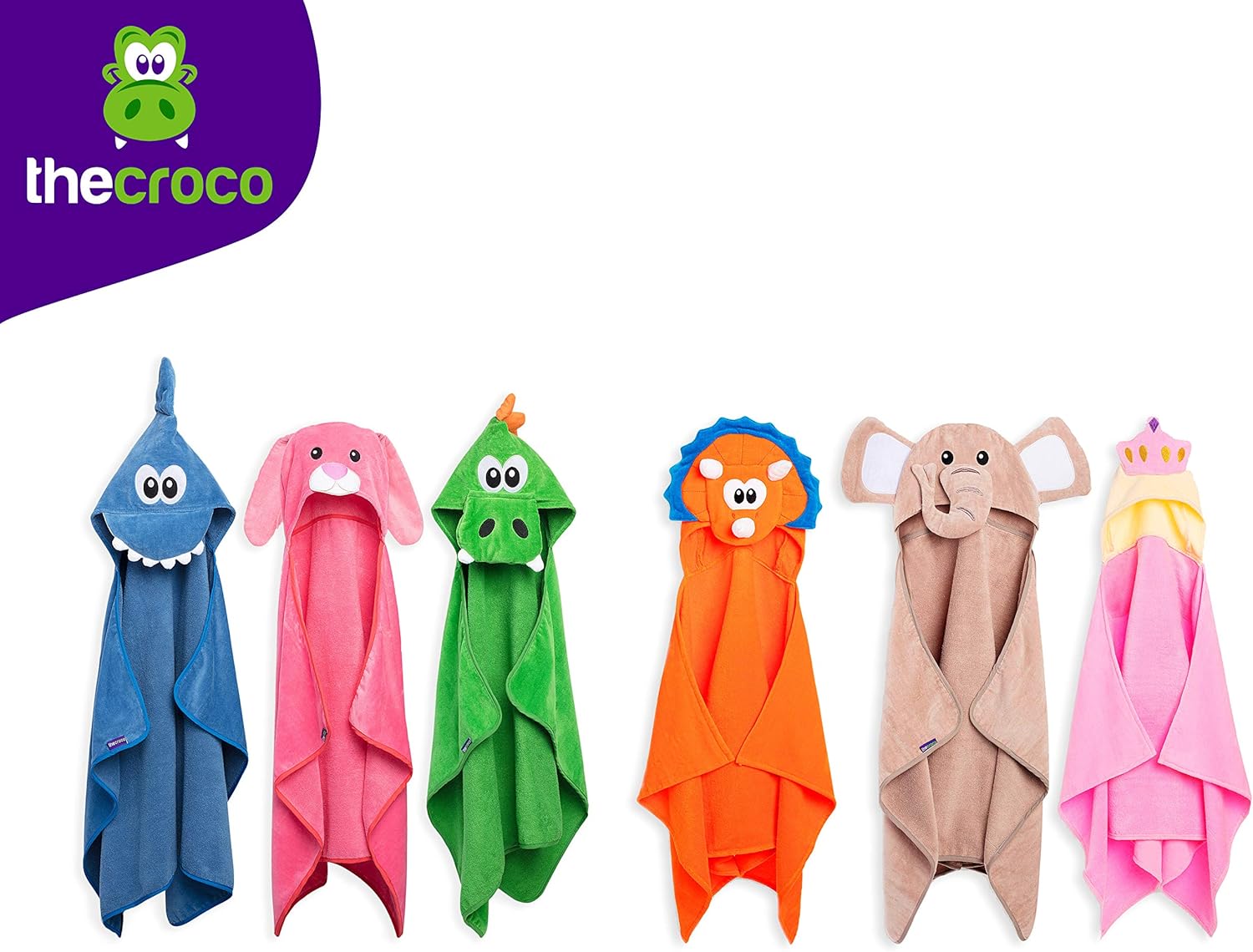 PREMIUM Bunny Hooded Towel by TheCroco: Ultra Soft, 100% Cotton, Super Absorbent & Thick, Larger than others; for Toddlers and Kids up to 7 years old