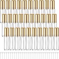 Domensi 30 Pack 8ml Gold Refillable Glass Perfume Bottles - Empty Spray Atomizers for Travel, Essential Oils, Skincare & DIY