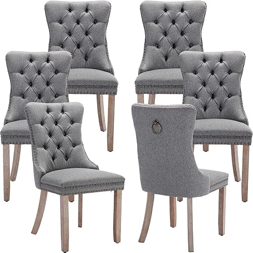 Miniatura 42 de Juego de 2 sillas de cocina y comedor de terciopelo, respaldo exterior capitoné, tapizadas en terciopelo, estructura de madera maciza (celeste, 2