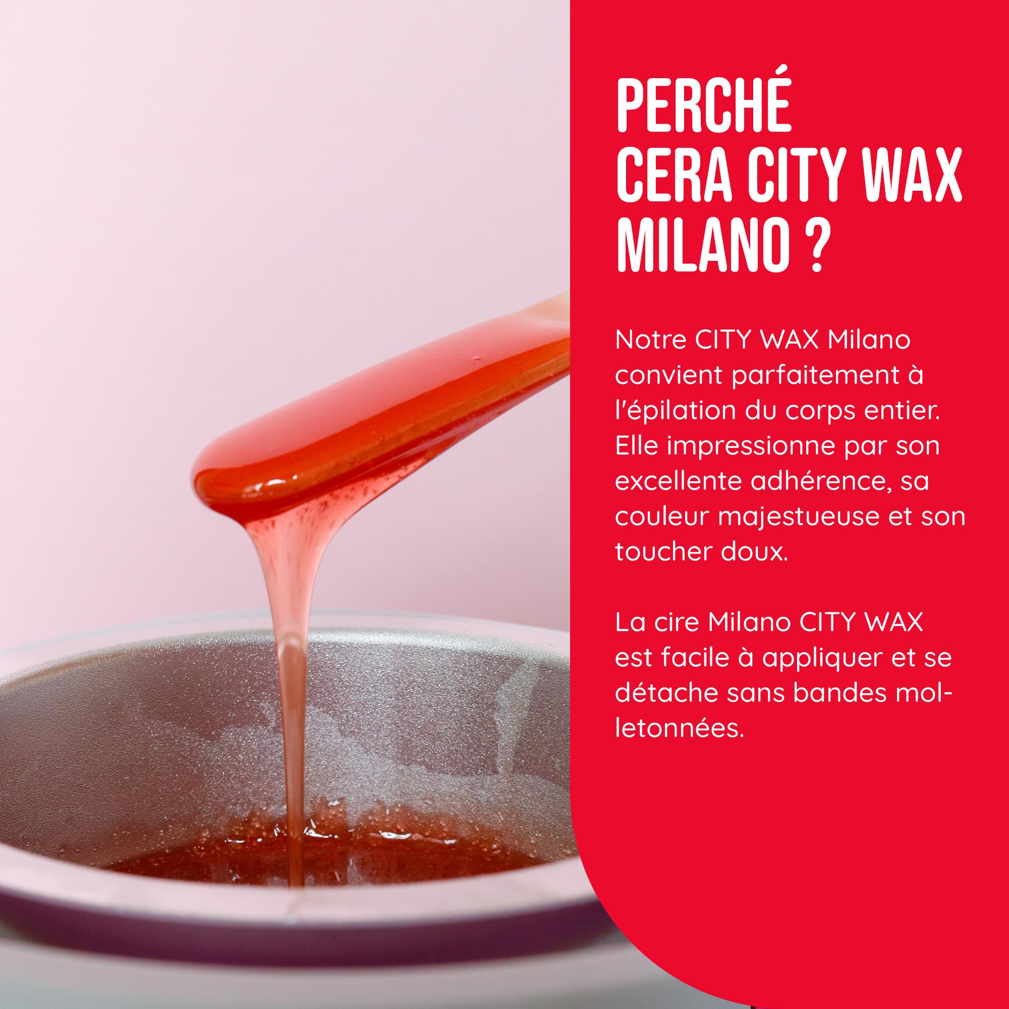 MILANO CITY WAX – Perle depilatorie 1 kg, formula professionale a bassa temperatura, hard wax senza strisce, ideale per ceretta brasiliana