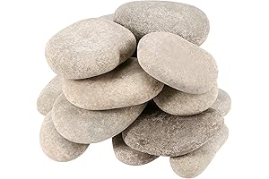 SINJEUN Large River Rocks for Painting: Elevate Your Aquarium's Aesthetic Appeal