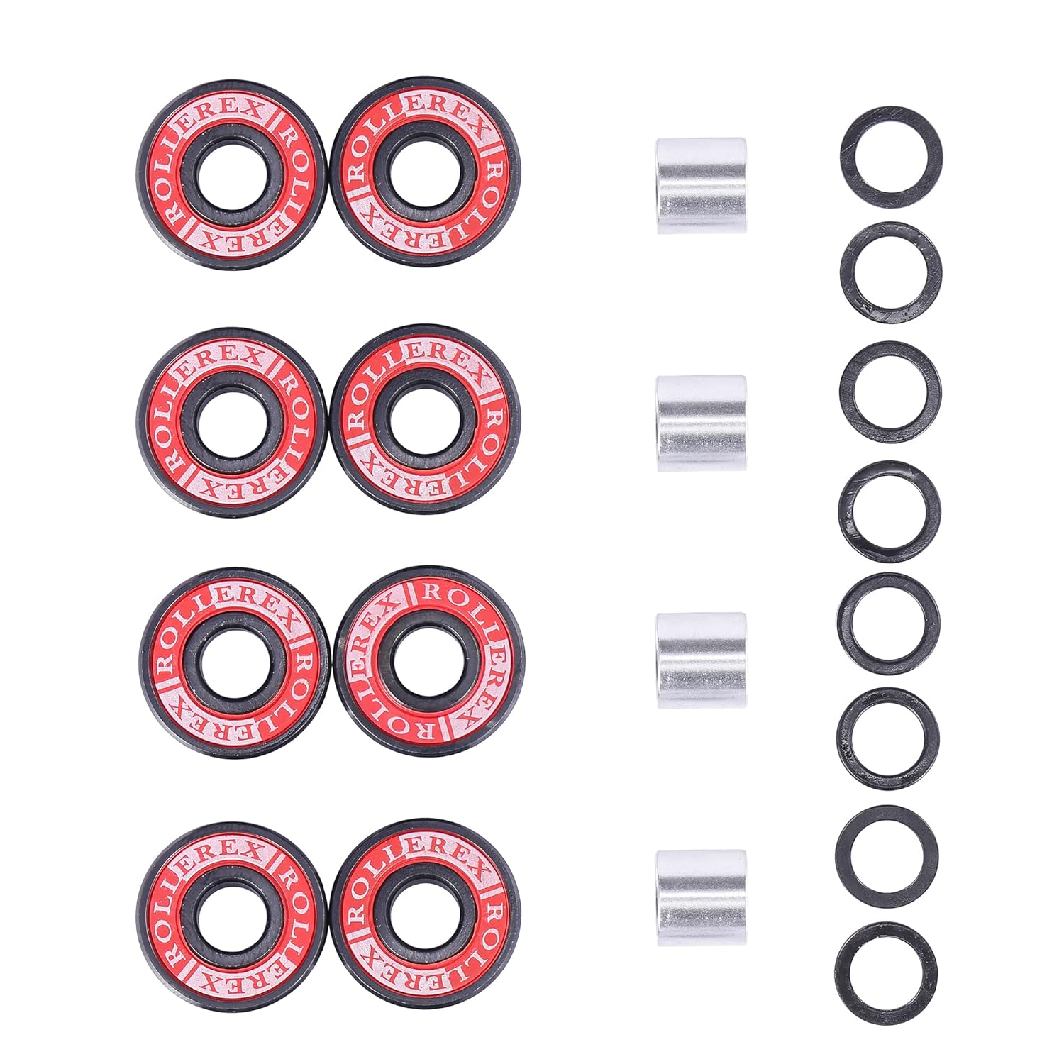 Adventure World 608ZZ ABEC7 Skate Wheel Bearings, Spacers and Washers